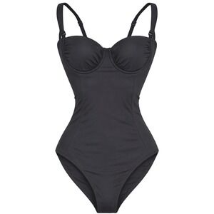 TA3 Sweetie Black Sculpting Swimsuit Tummy Control Shapewear NWT XS‎